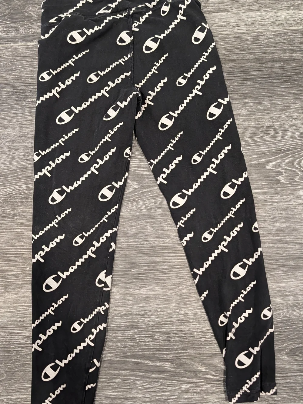 Champion Kids Black Logo Leggings